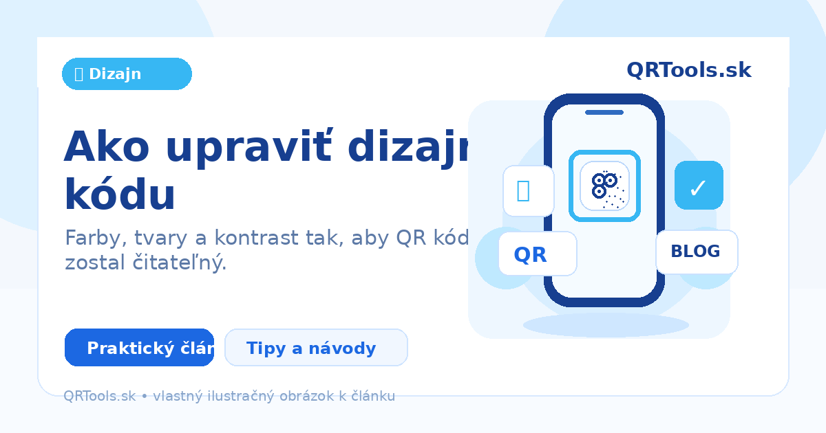 Ako upraviť dizajn QR kódu – ilustračný obrázok článku