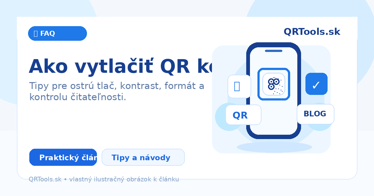 Ako vytlačiť QR kód – ilustračný obrázok článku