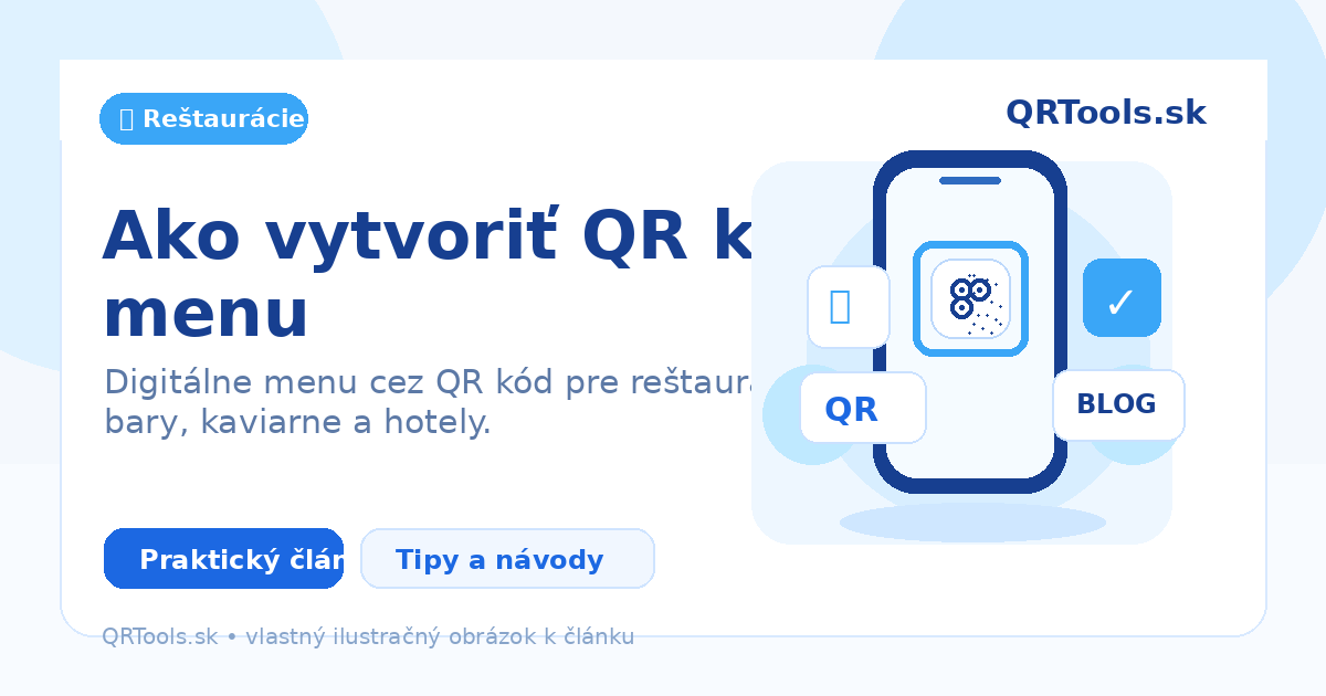 Ako vytvoriť QR kód na menu – ilustračný obrázok článku