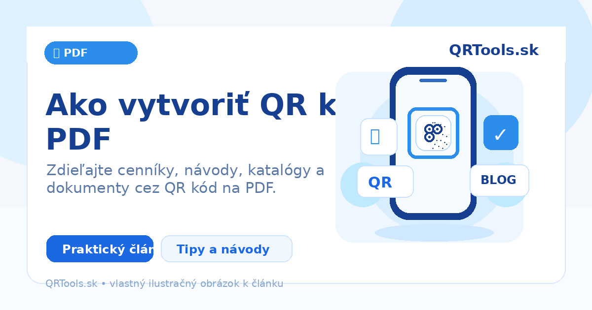 Ako vytvoriť QR kód na PDF – ilustračný obrázok článku