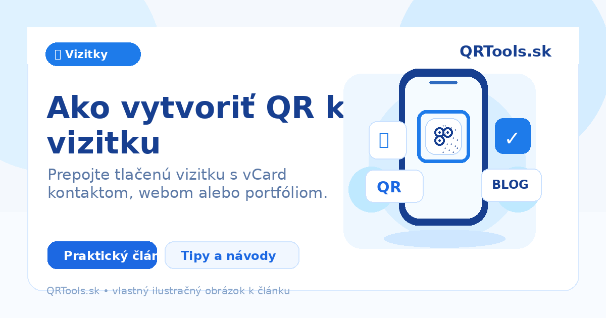 Ako vytvoriť QR kód na vizitku – ilustračný obrázok článku