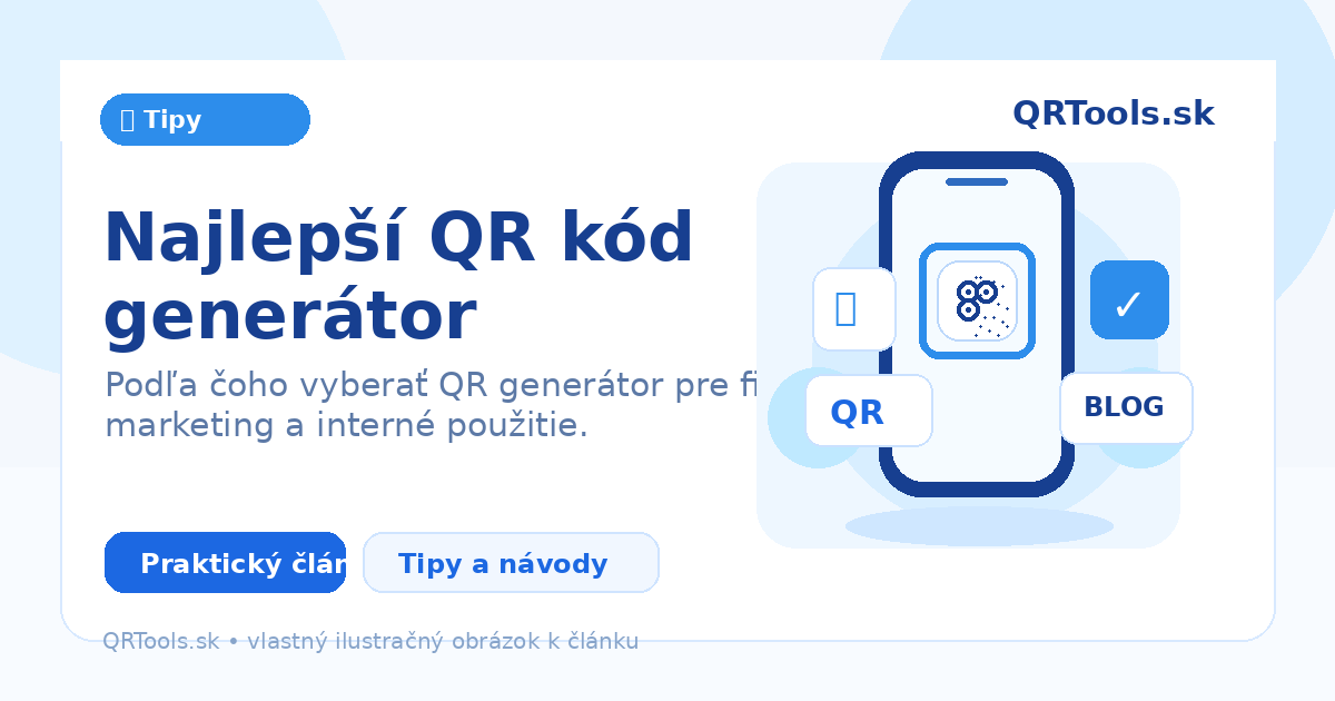 Najlepší QR kód generátor – ilustračný obrázok článku