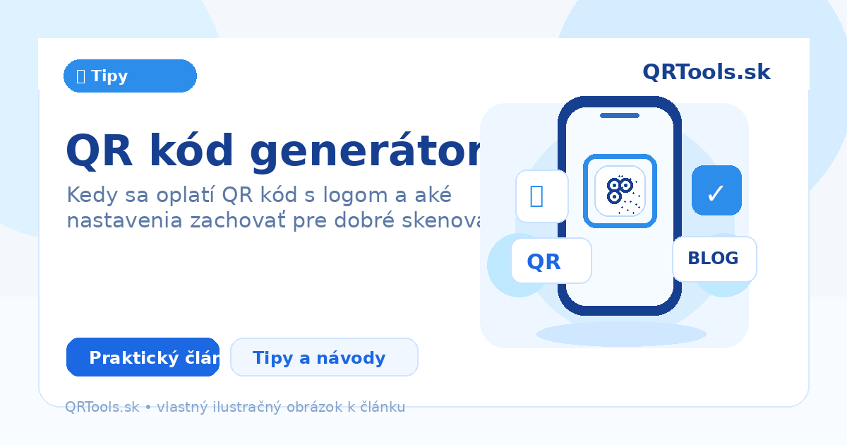 QR kód generátor s logom – ilustračný obrázok článku